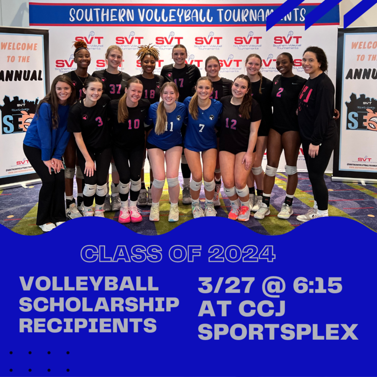 Come celebrate our seniors that have received a scholarship to pursue a degree while playing college volleyball!